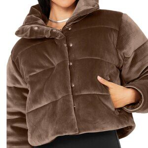 ALO YOGA - Ribbed Velour Gold Rush Puffer